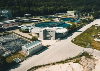 Chemical Station and both Thickening Tanks