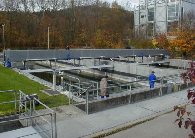 Srapper Bridge over the 2 Primary Clarifiers