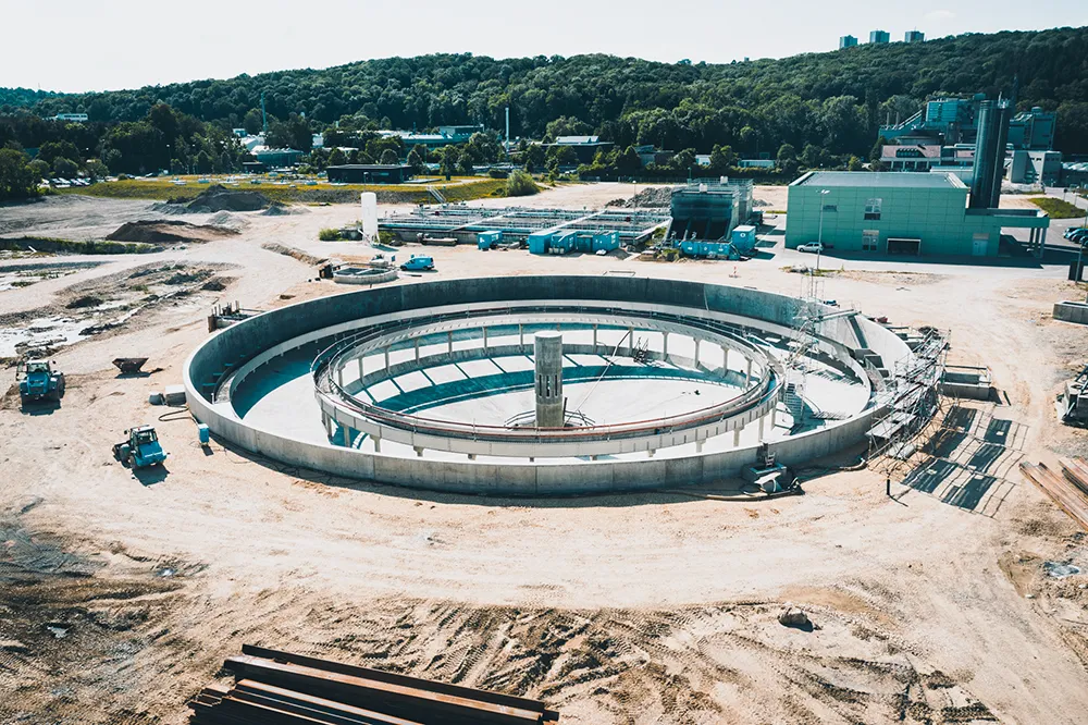 Bau Sedimentationsbecken 1+2