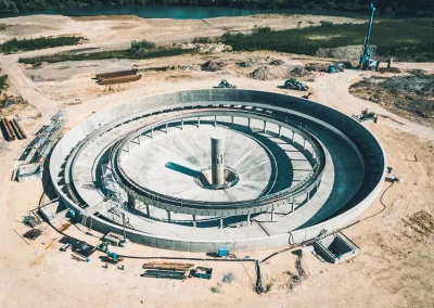 Bau des Sedimentationsbecken 1